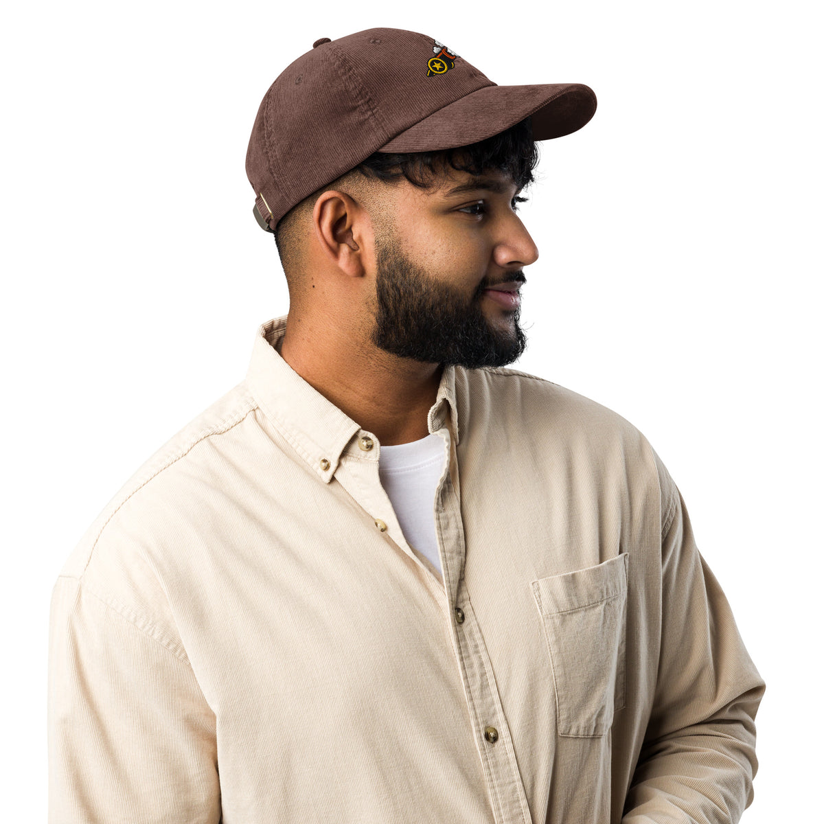 Cannon Corduroy Cap in Brown, right side