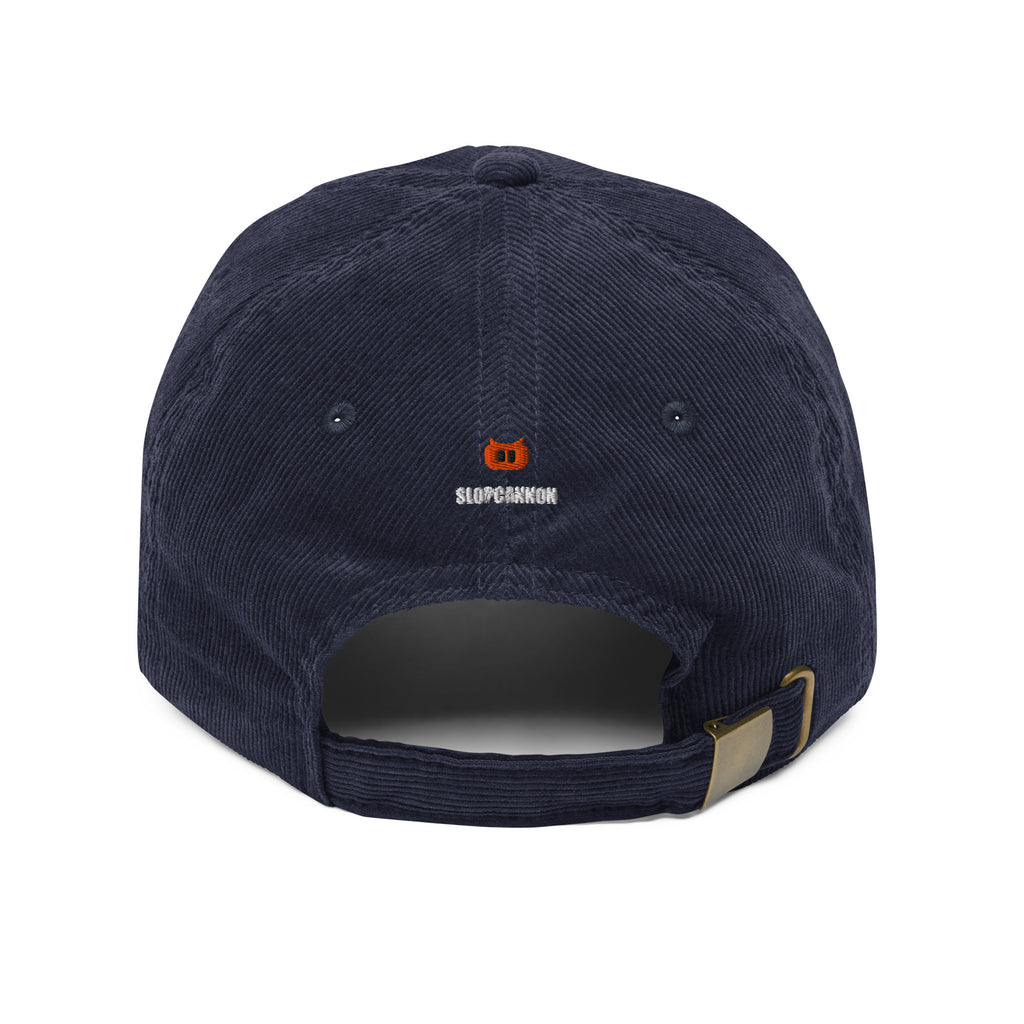 Cannon Corduroy Cap in Navy, back view