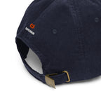 Cannon Corduroy Cap in Navy, close-up
