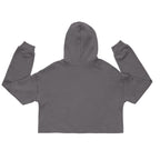 Wigette Daisy Shades cropped hoodie in Storm, flat back view