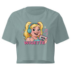 Wigette Mixtape Tee in Mineral - front garment view