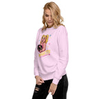 Wigette Vinyl Club Sweatshirt in Lavender - women model left front
